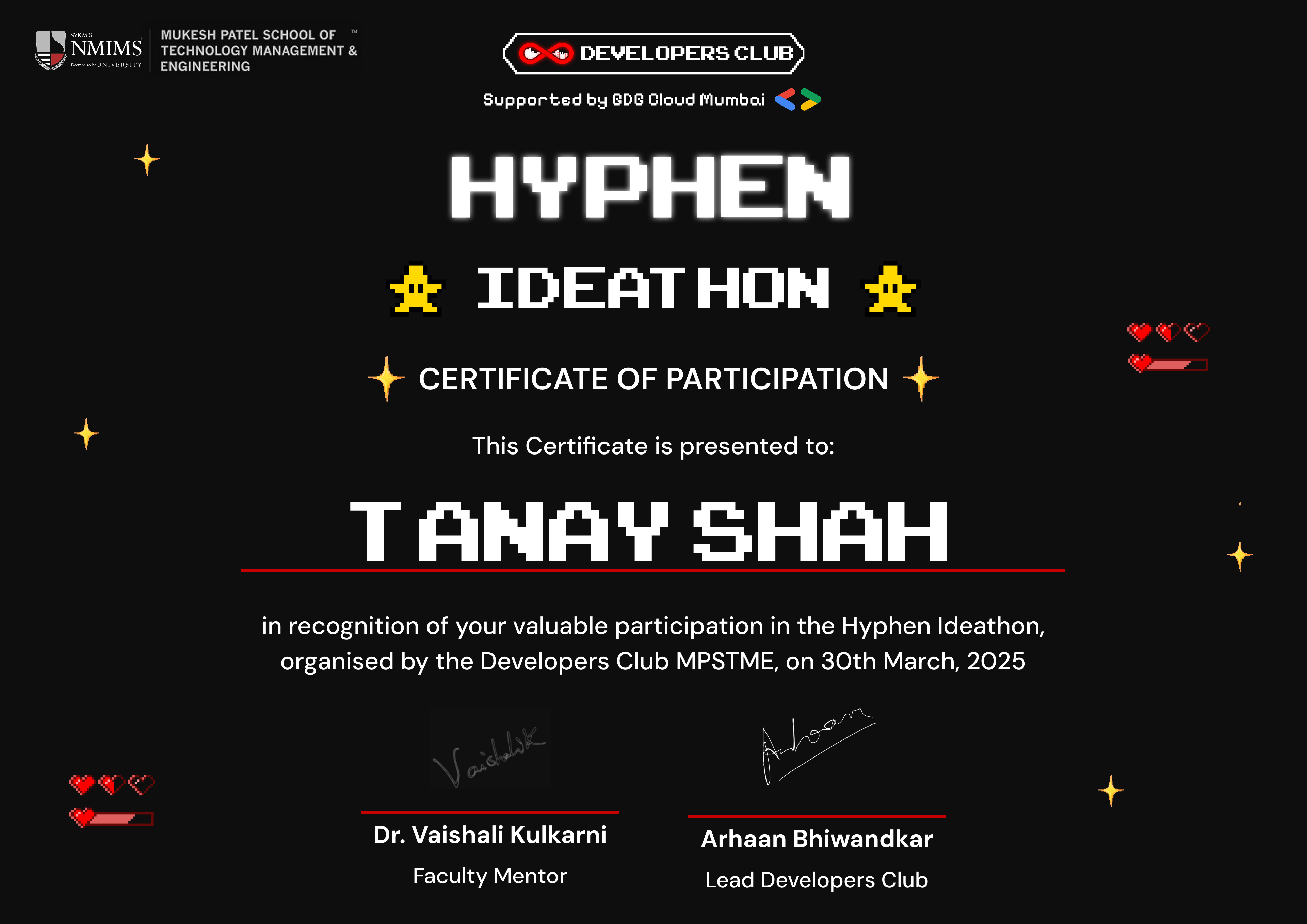 Hyphen 2025 Certificate